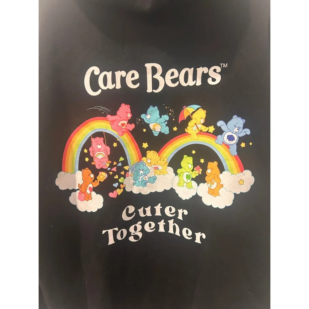 Old Navy Kids Care Bears Cuter Together Black‎ Graphic Hoodie Size M 8